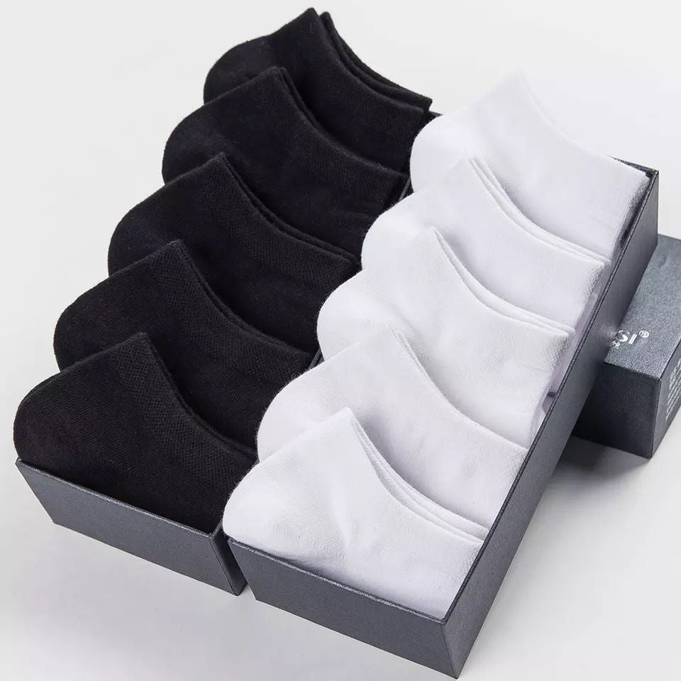Low Cut Cotton Socks - 5 Pairs
